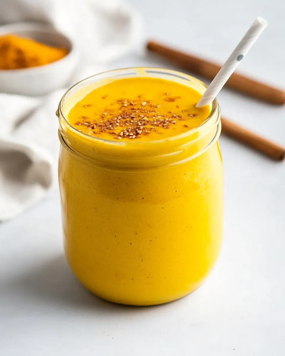 Delicious Golden Milk Smoothie shot