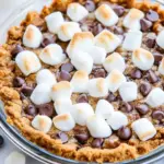 Homemade Gooey Chocolate Chip and Marshmallow Cookie Pie photo