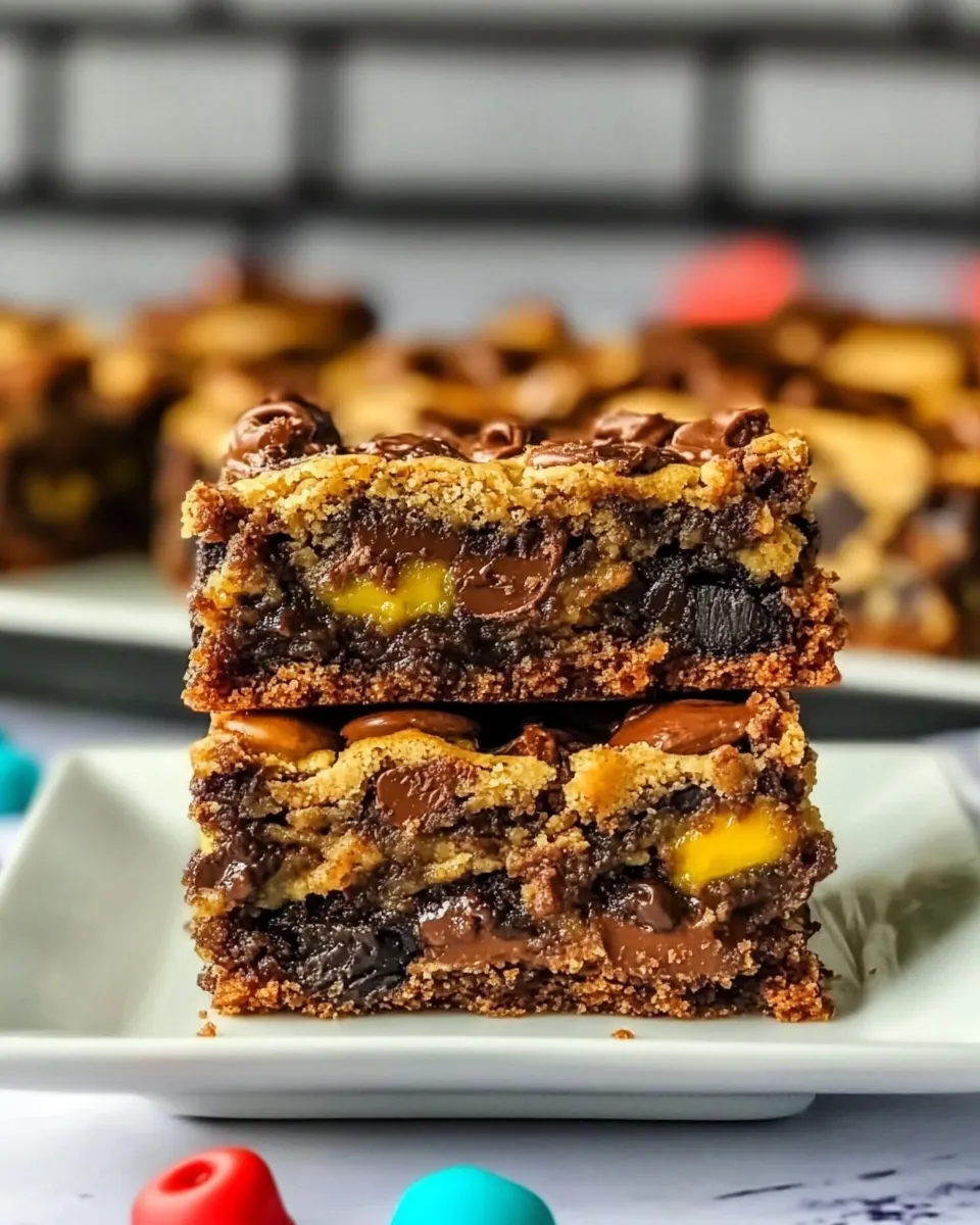 Delicious Gooey Stuffed Cookie Bars recipe image
