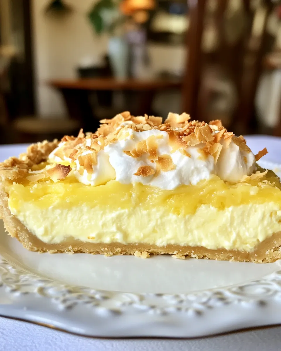 Delicious Grandmas Coconut Cream Pie shot