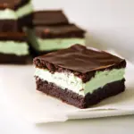 Homemade Grasshopper Brownie Bars photo