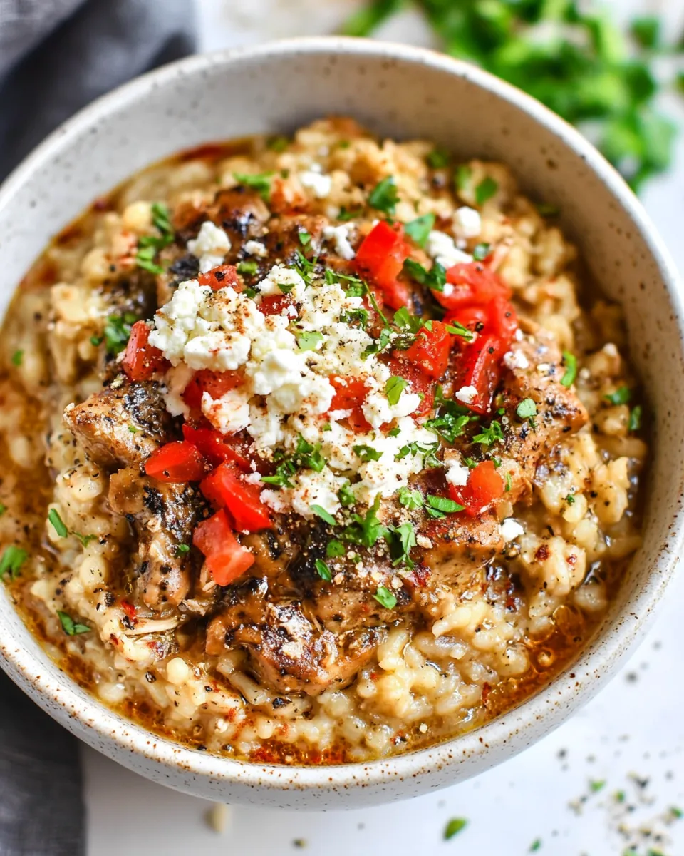 Easy Greek Chicken Risotto recipe photo