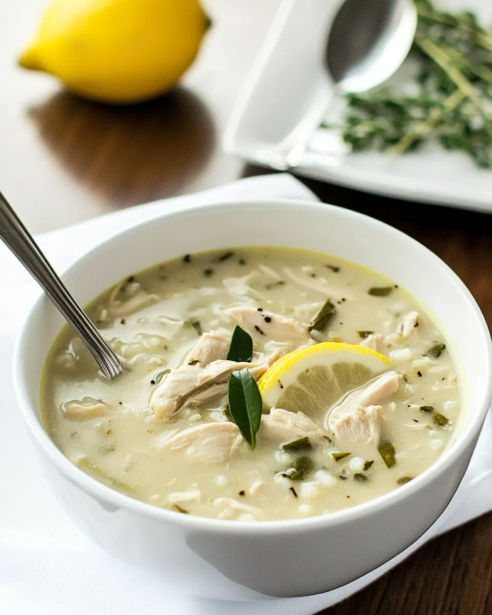 Homemade Greek Lemon Chicken Rice Soup (Two Ways) photo