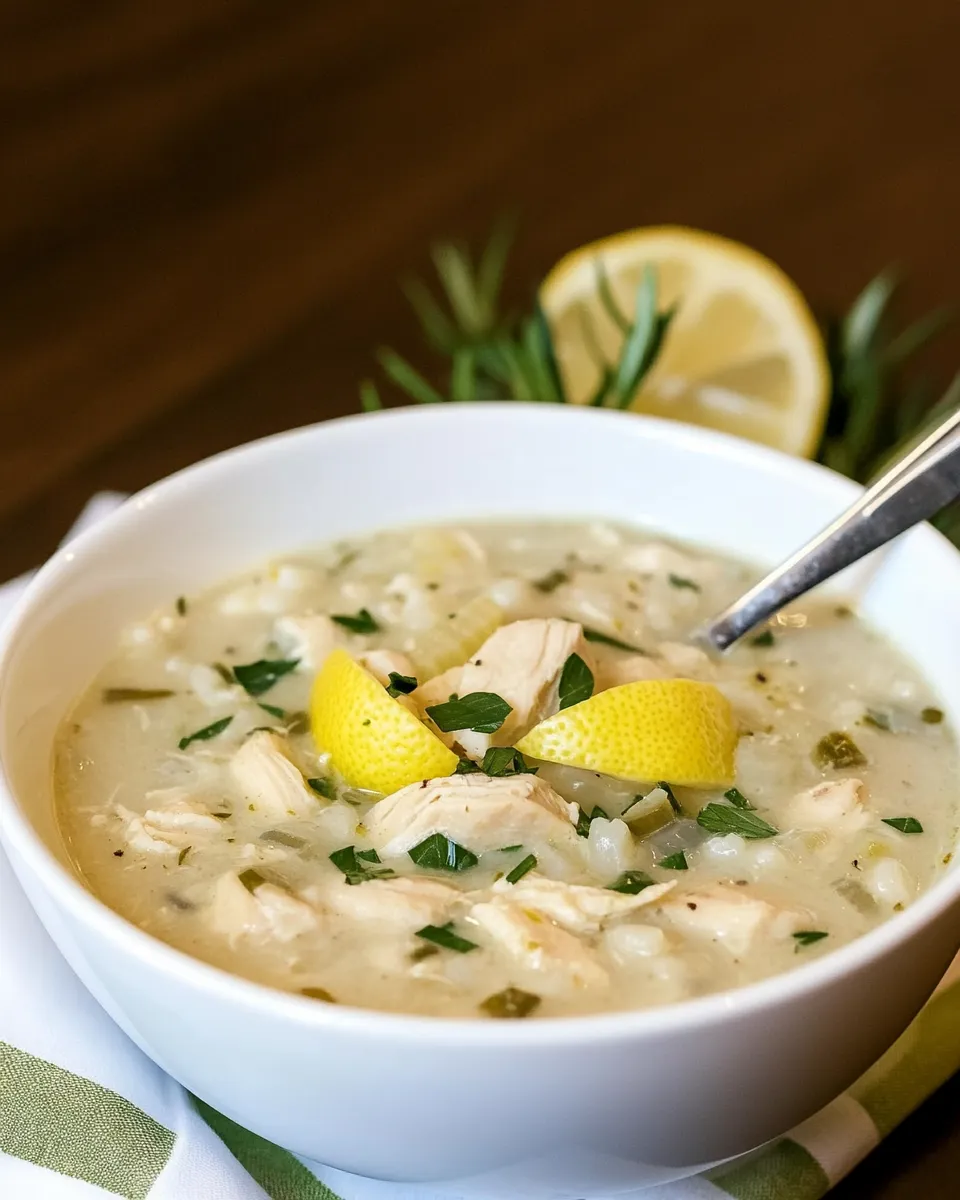 Classic Greek Lemon Chicken Rice Soup (Two Ways) image