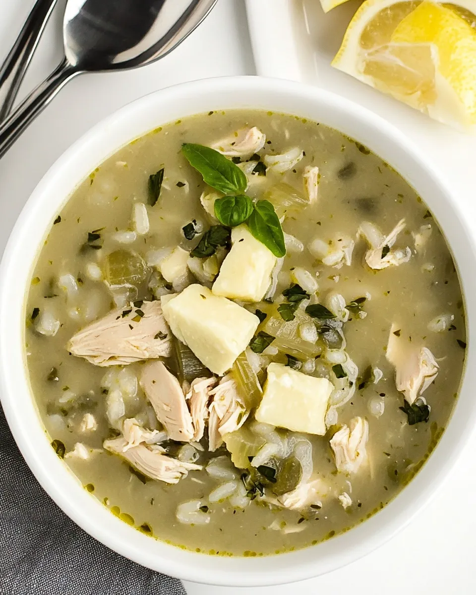 Delicious Greek Lemon Chicken Rice Soup (Two Ways) shot