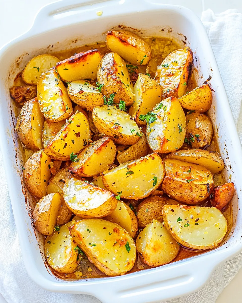 Easy Greek Lemon Potatoes Recipe shot