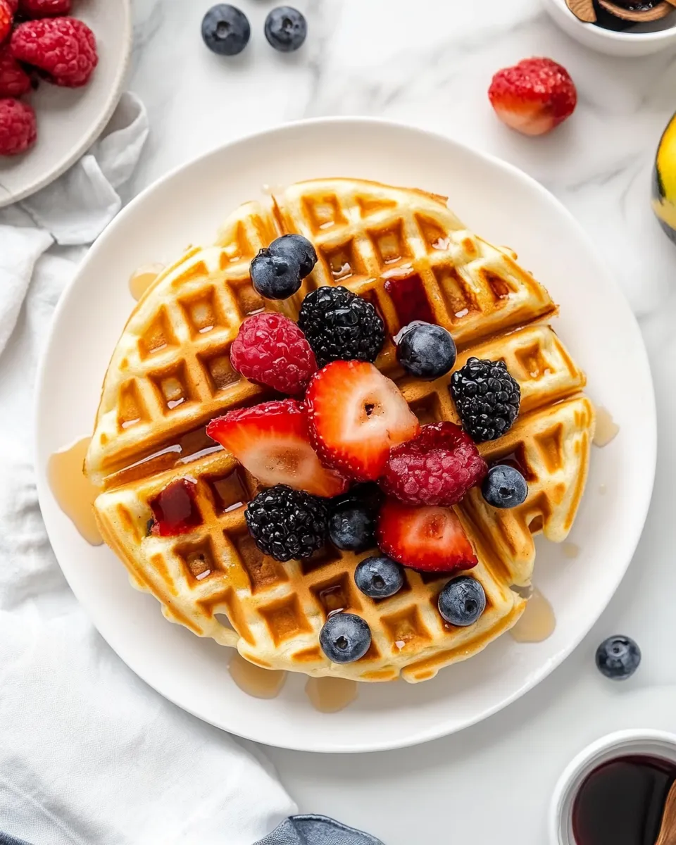 Delicious Greek Yogurt Waffles shot