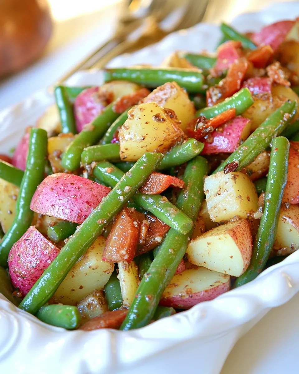 Delicious Green Bean Potato Salad With Balsamic-Dijon Dressing image
