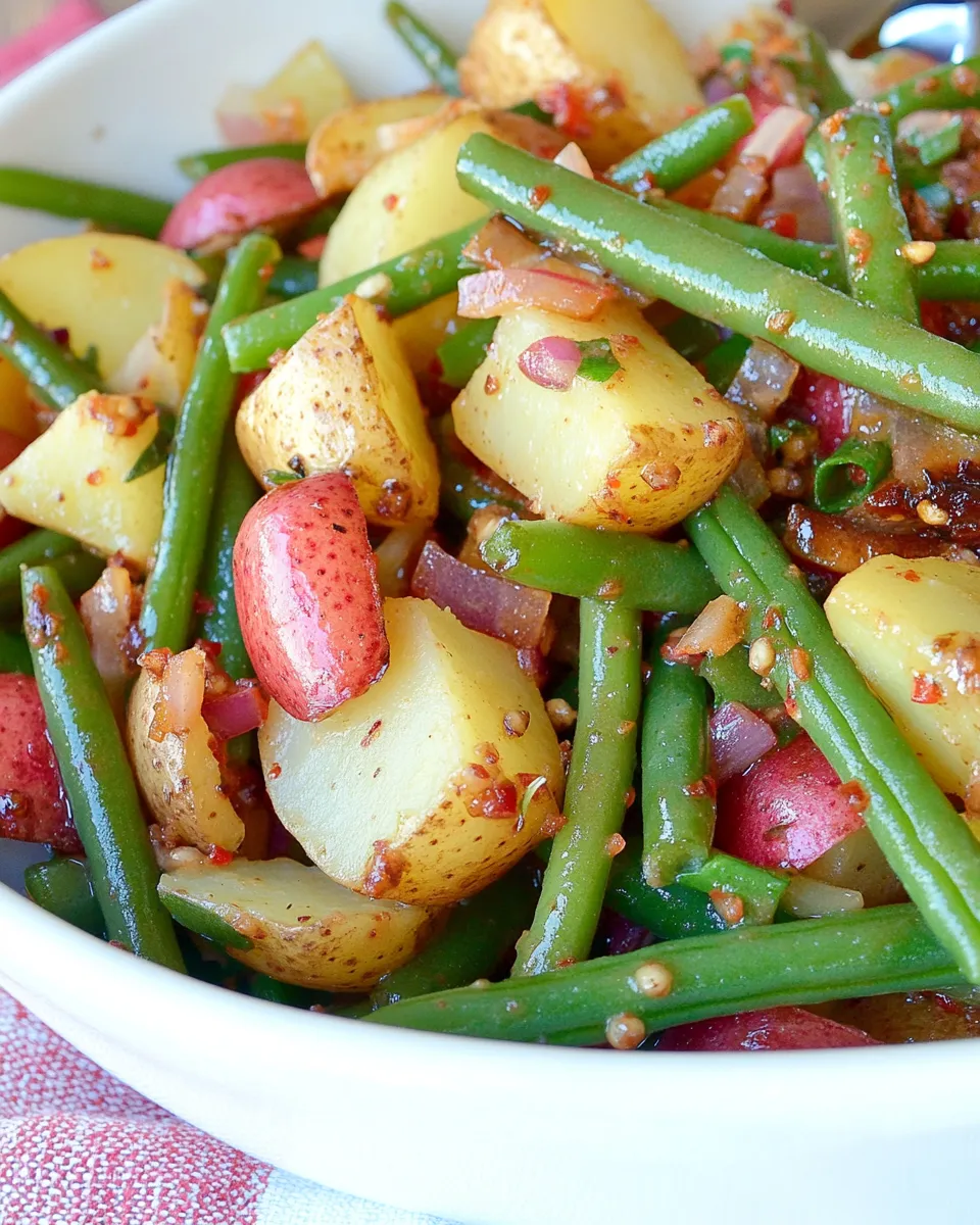 Quick Green Bean Potato Salad With Balsamic-Dijon Dressing shot