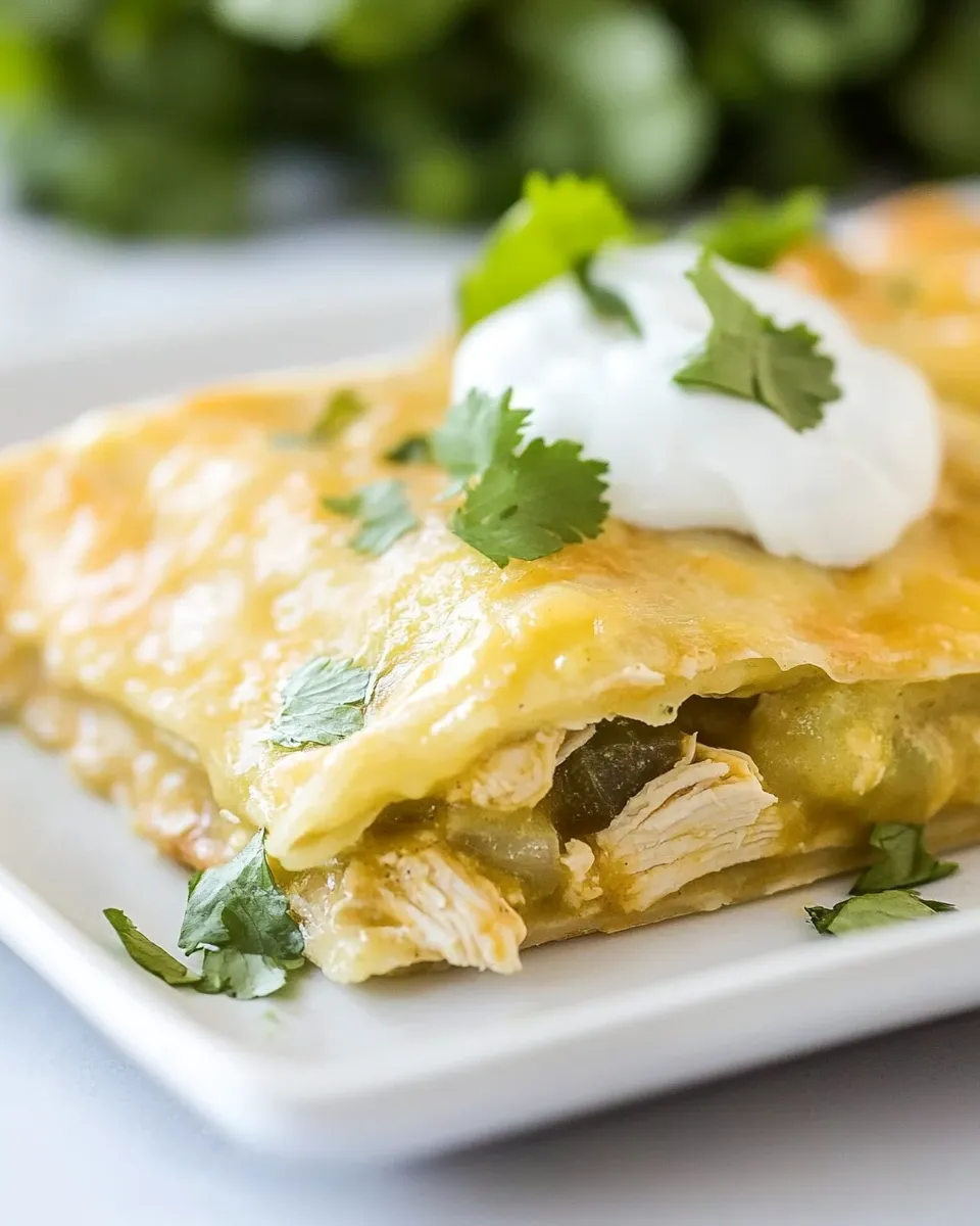 Delicious Green Chicken Enchiladas Recipe image