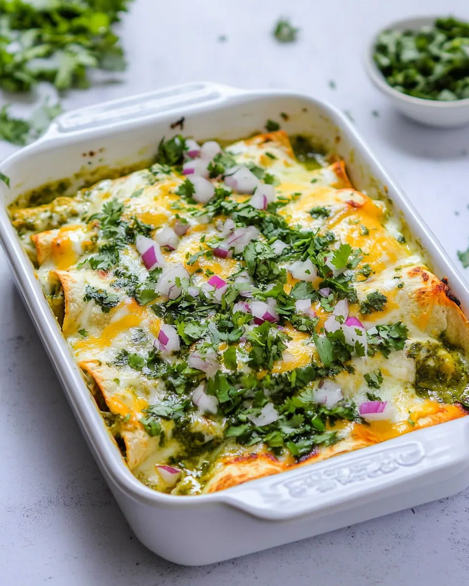 Classic Green Chicken Enchiladas (With Salsa Verde) image