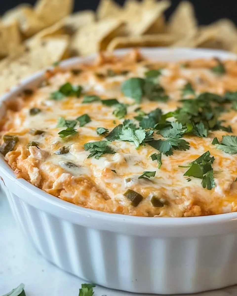 Easy Green Chile Chicken Enchilada Dip photo