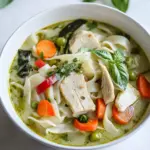 Homemade Green Curry Thai Noodle Soup photo