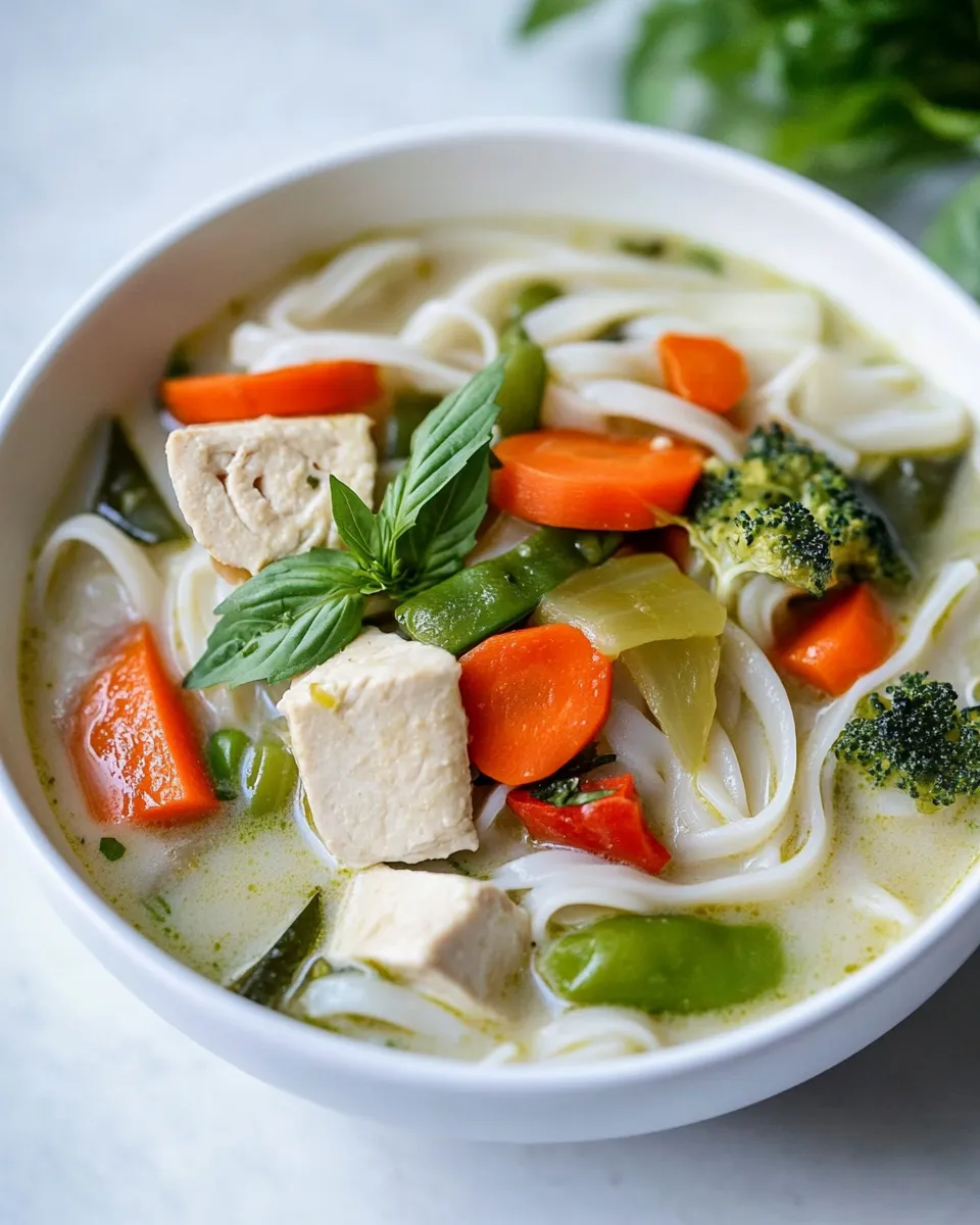 Delicious Green Curry Thai Noodle Soup recipe photo