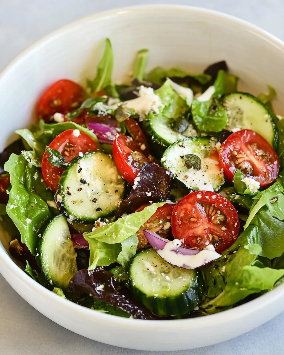 Delicious Green Salad shot