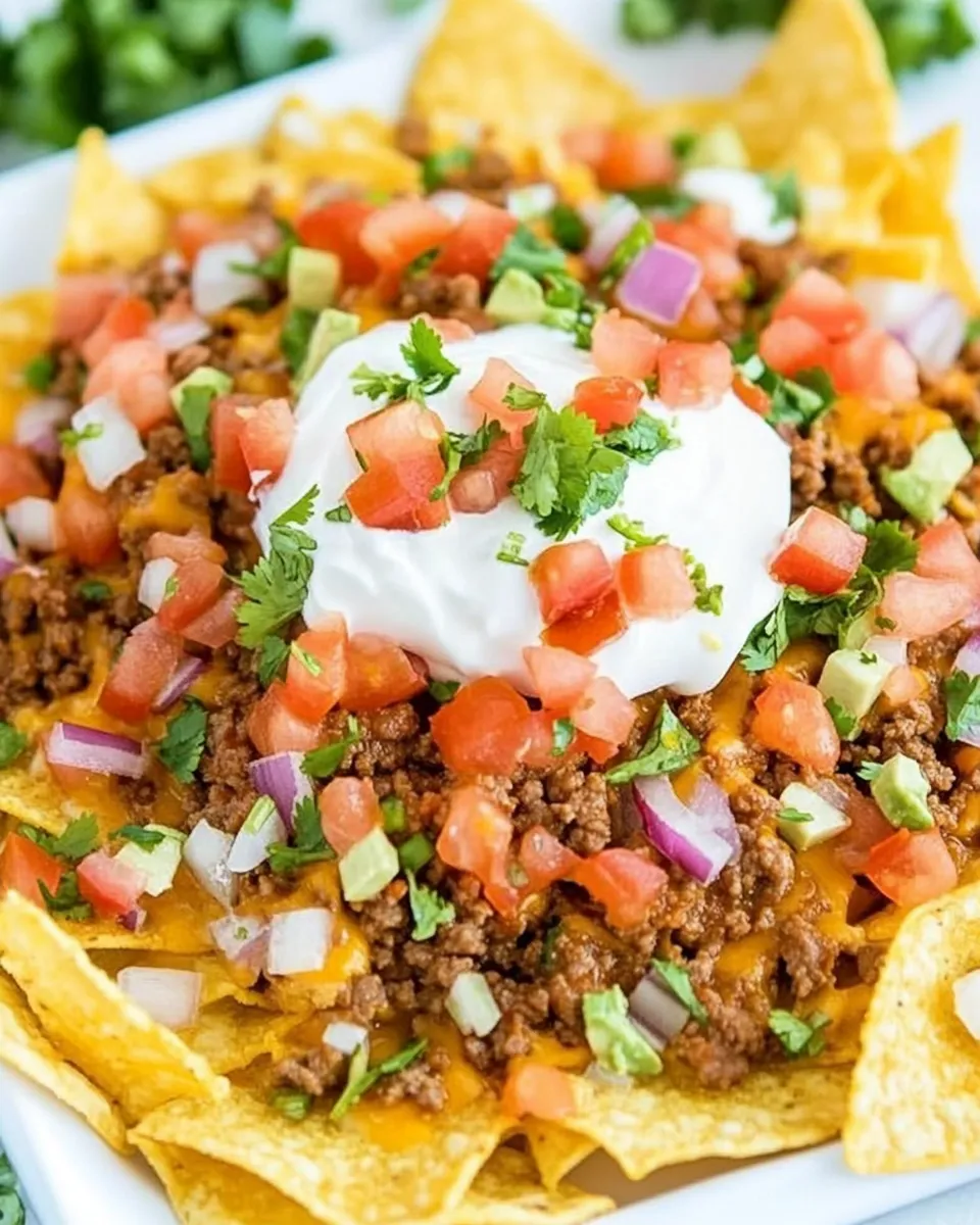Easy Ground Beef Nachos recipe photo