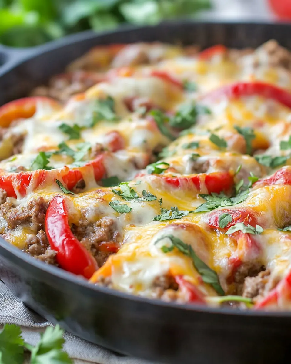 Classic Ground Beef Stuffed Pepper Skillet image