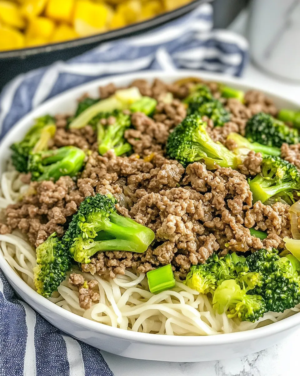 Quick Ground Beef and Broccoli Stir Fry recipe photo