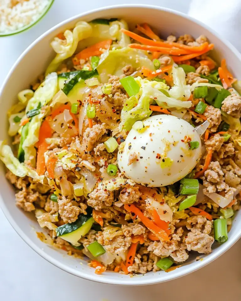 Homemade Ground Turkey Egg Roll in a Bowl photo