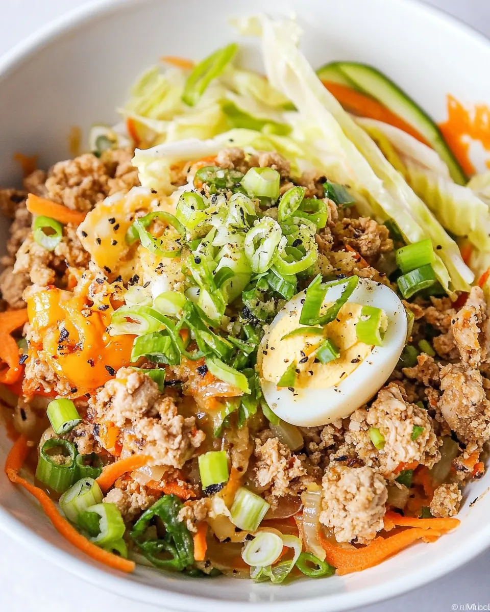Classic Ground Turkey Egg Roll in a Bowl image