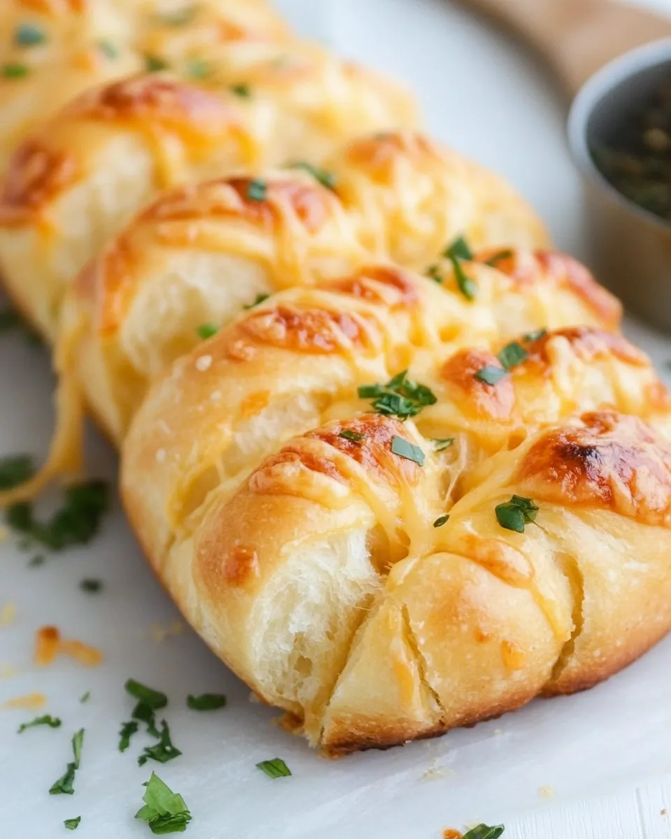 Delicious Hasselback Cheesy Garlic Bread shot