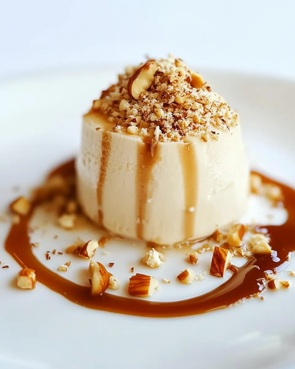 Homemade Hazelnut Panna Cotta with Caramel Sauce photo