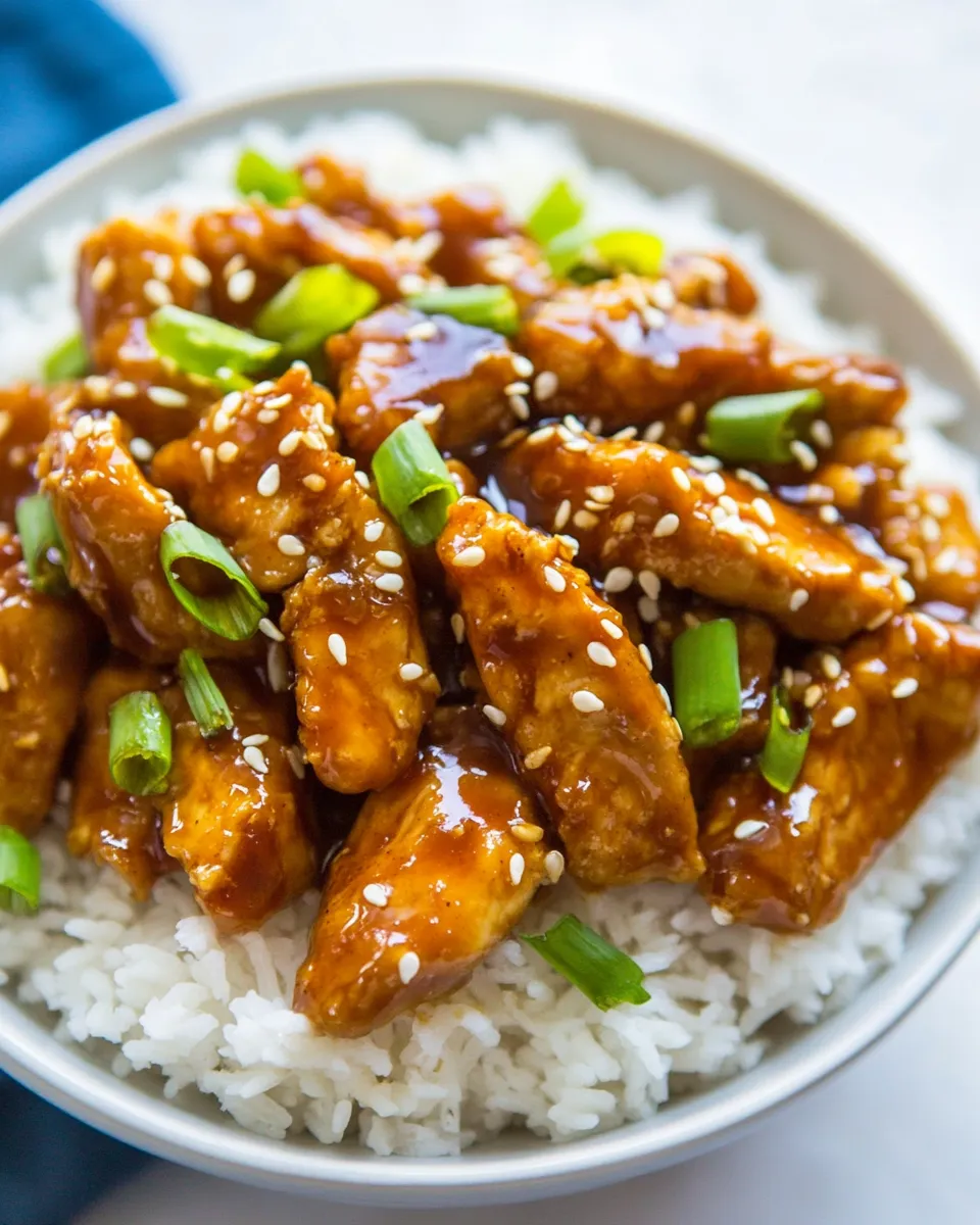 Delicious Healthier 20 Minute Sesame Chicken shot