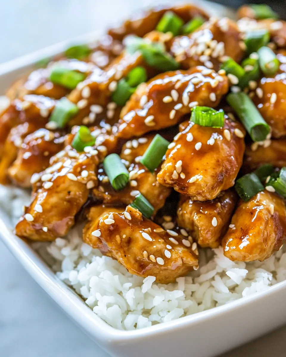 Quick Healthier 20 Minute Sesame Chicken recipe image