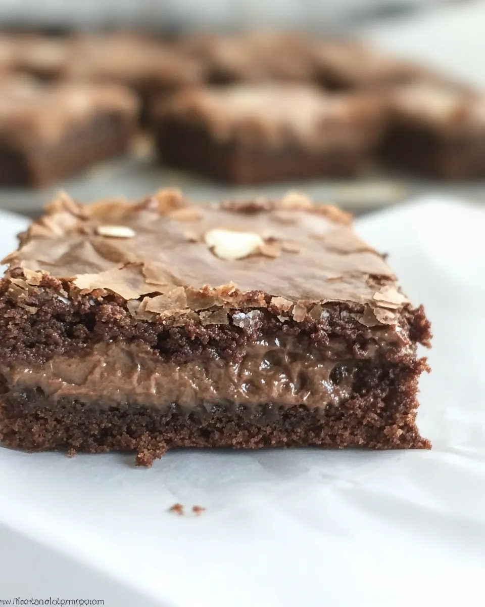 Delicious Healthier Chocolate Gooey Cake Bars image