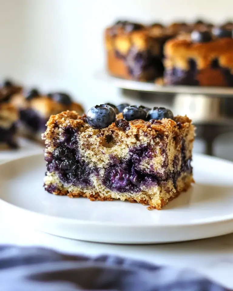Homemade Healthy Blueberry Coffee Cake photo