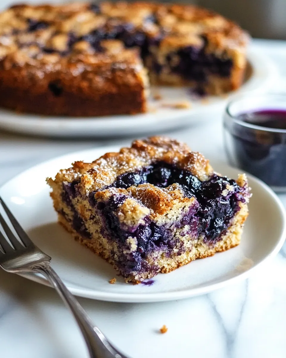 Classic Healthy Blueberry Coffee Cake image