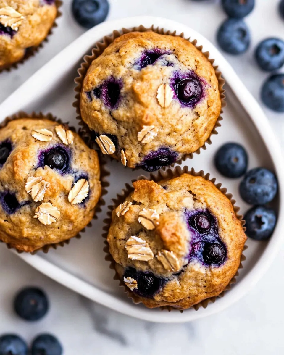 Delicious Healthy Blueberry Muffins shot