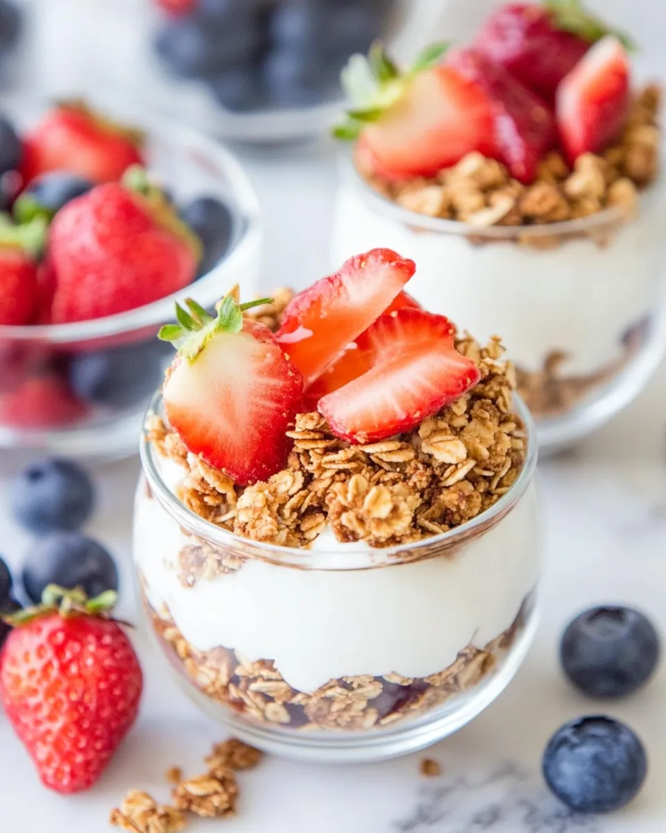 Easy Healthy Breakfast Parfait Recipe (Homemade Granola) photo
