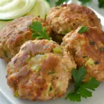 Homemade Healthy Chicken Croquettes Recipe with Zucchini and Onions photo