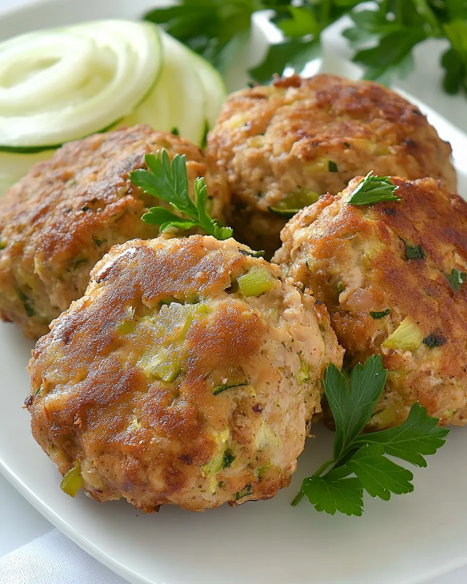 Homemade Healthy Chicken Croquettes Recipe with Zucchini and Onions photo