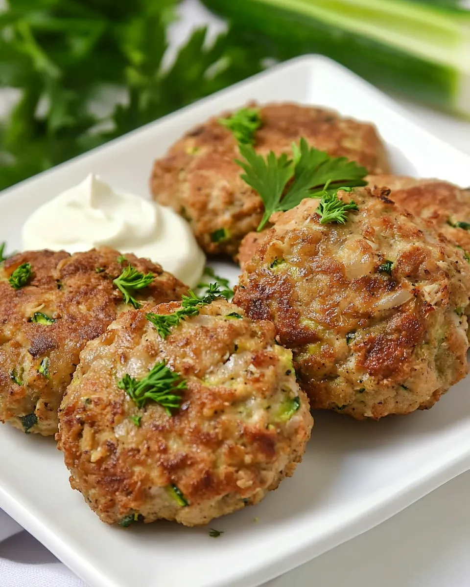 Savory Healthy Chicken Croquettes Recipe with Zucchini and Onions recipe image