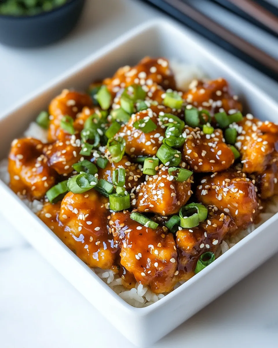 Savory Healthy General Tsos Chicken (Paleo) shot
