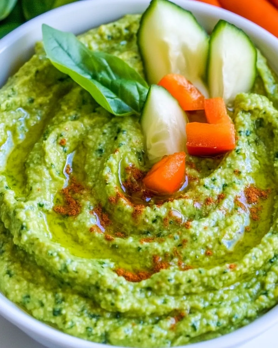 Homemade Healthy Homemade Spinach Hummus Recipe photo