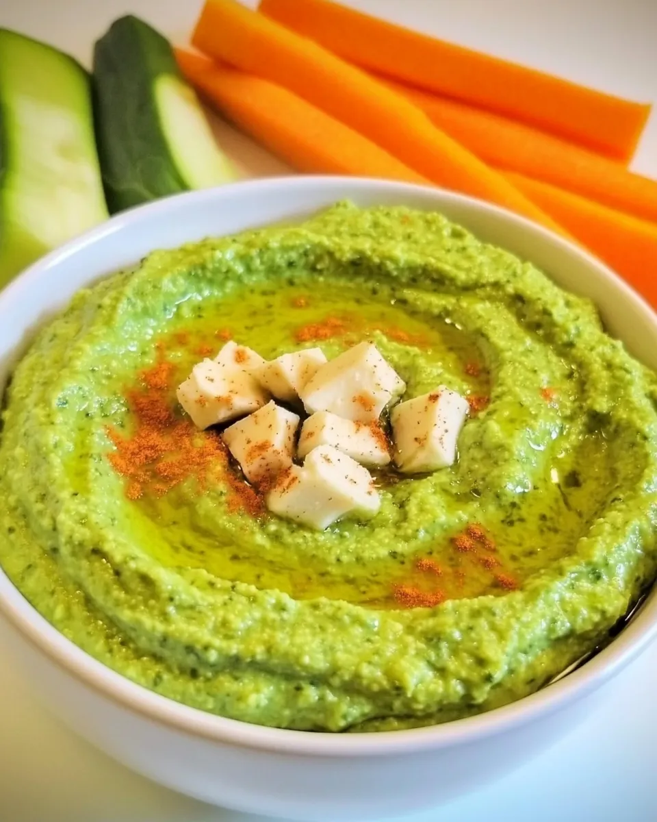 Classic Healthy Homemade Spinach Hummus Recipe image
