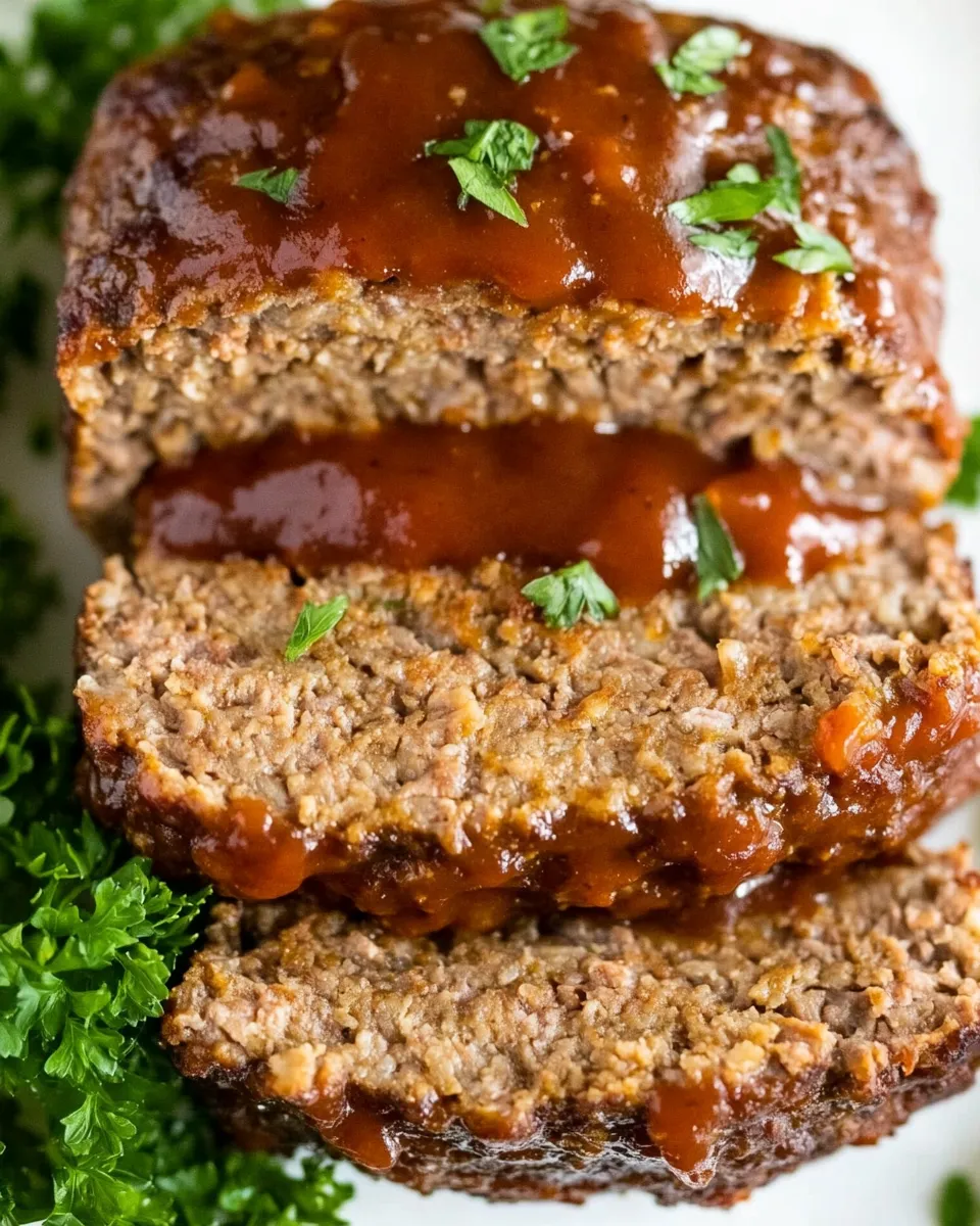 Delicious Healthy Meatloaf shot