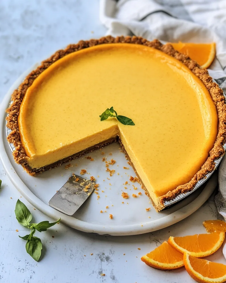 Classic Healthy Orange Pie With Almond Crust image