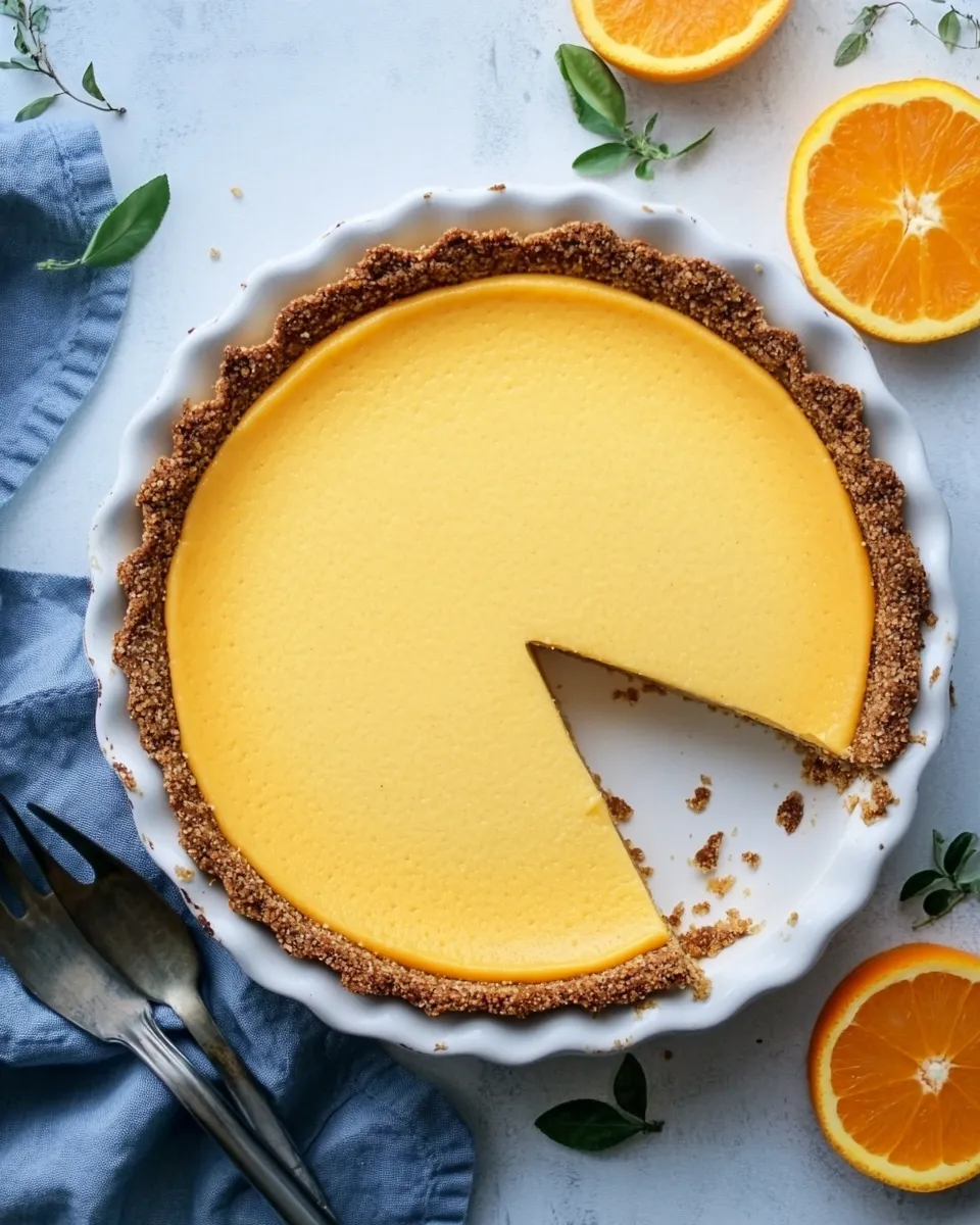 Easy Healthy Orange Pie With Almond Crust recipe photo