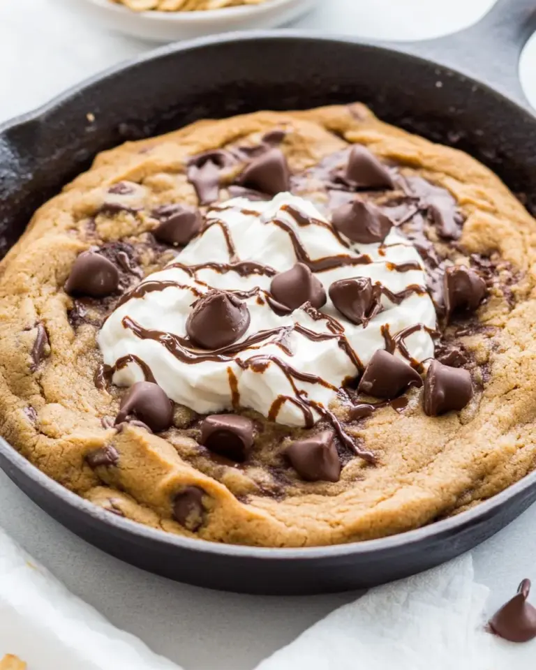 Homemade Healthy Peanut Butter Skillet Cookie photo