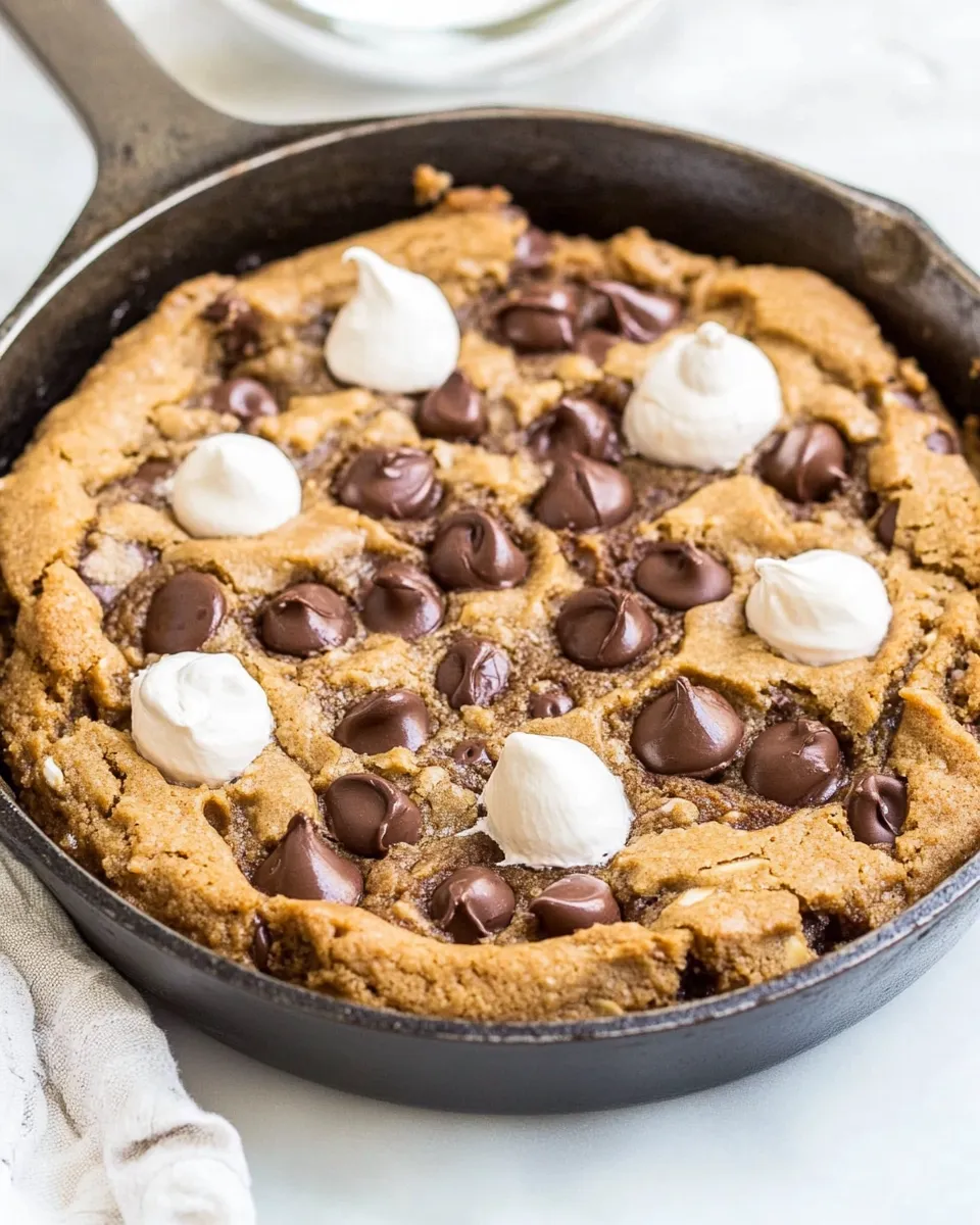 Delicious Healthy Peanut Butter Skillet Cookie shot