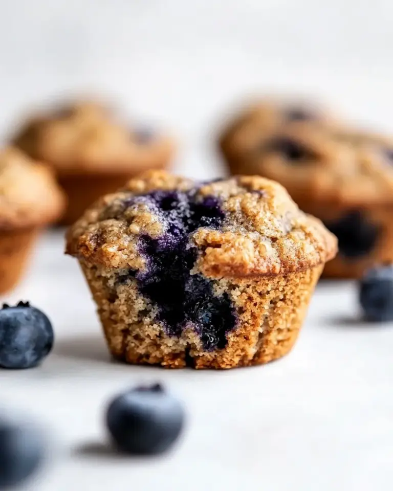 Homemade Healthy Whole Wheat Blueberry Muffins photo