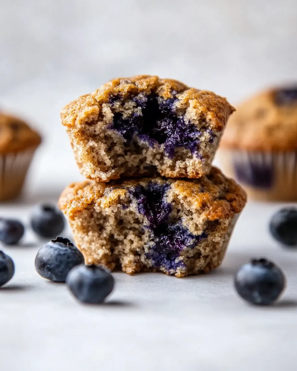 Classic Healthy Whole Wheat Blueberry Muffins image