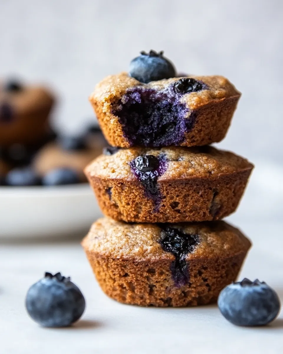 Delicious Healthy Whole Wheat Blueberry Muffins shot