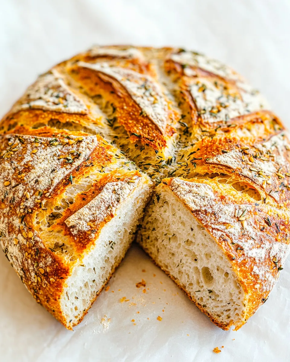 Easy Herb Bread (No-Knead) dish photo