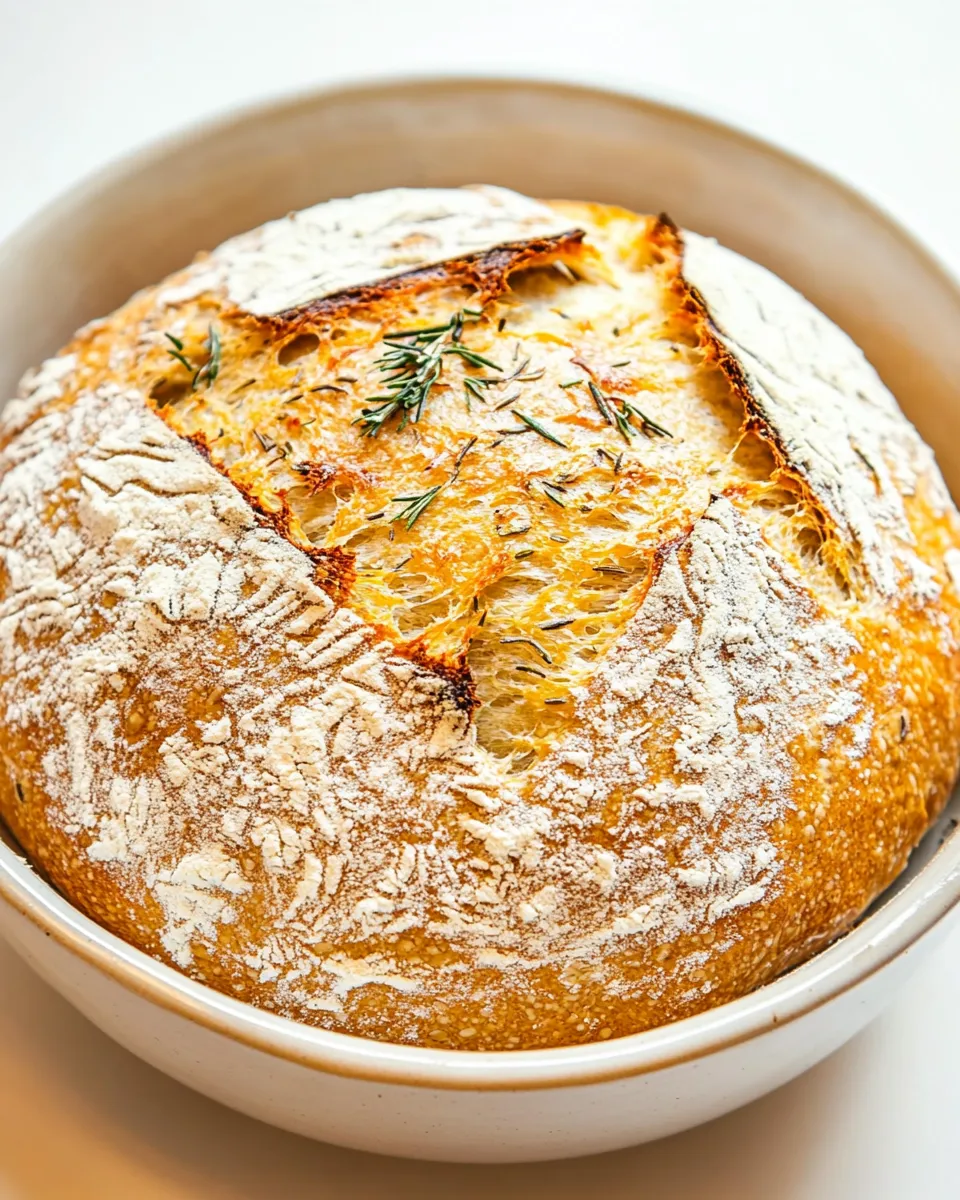 Delicious Herb Bread (No-Knead) image
