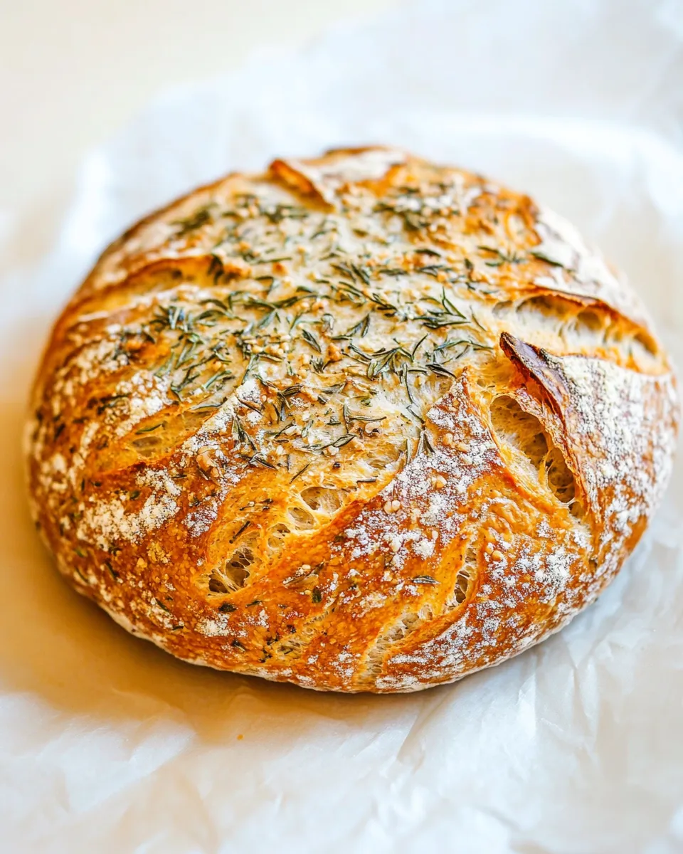 Best Herb Bread (No-Knead) food shot